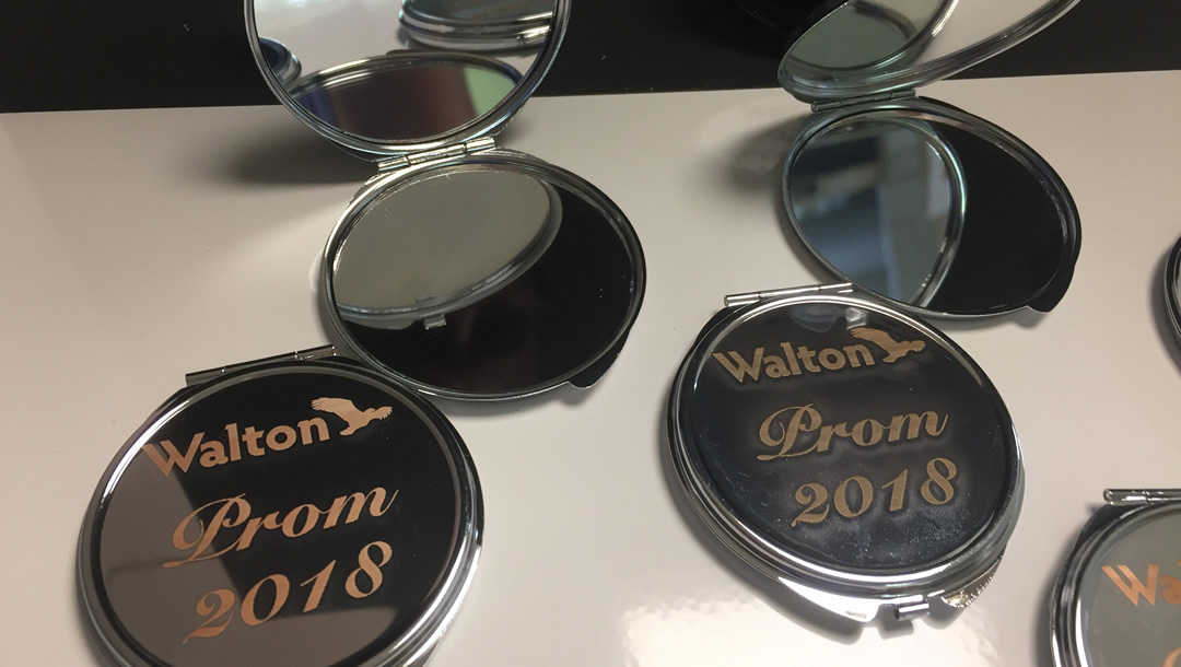 promotional_laser_engraved_compacts Laser Engraving by Sign Shop Lincoln